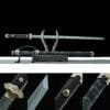 1095 steel Handcrafted Chinese Sabers With Black Scabbard