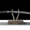 1060 Steel Katana - Handmade Japanese samurai sword with Blue Cord Handle and Iron Fittings