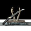 1060 Steel Katana - Handmade Japanese samurai sword with Lacquered Saya and Iron Fittings