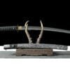 1060 Steel Katana - Handmade Japanese samurai sword with Blue Cord Handle and Iron Fittings