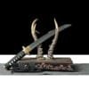 1095 Steel Katana - Handmade Japanese samurai sword with Floral Scabbard and Copper Fittings