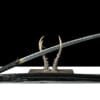 1060 Carbon Steel Katana - Handmade Japanese samurai sword with Black Lacquered Saya and Iron Fittings