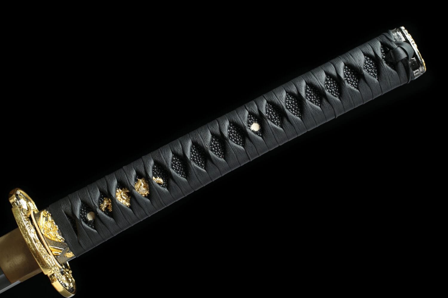 1060 Carbon Steel Katana - Handmade Japanese samurai sword-Plated Dragon Tsuba and Alloy Fittings
