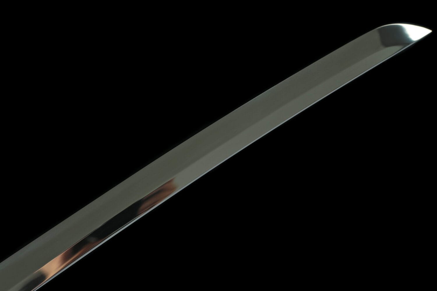 S7 Mirror Finish Katana - Handmade Japanese samurai sword with Green and Yellow Lacquered Saya and Copper Fittings
