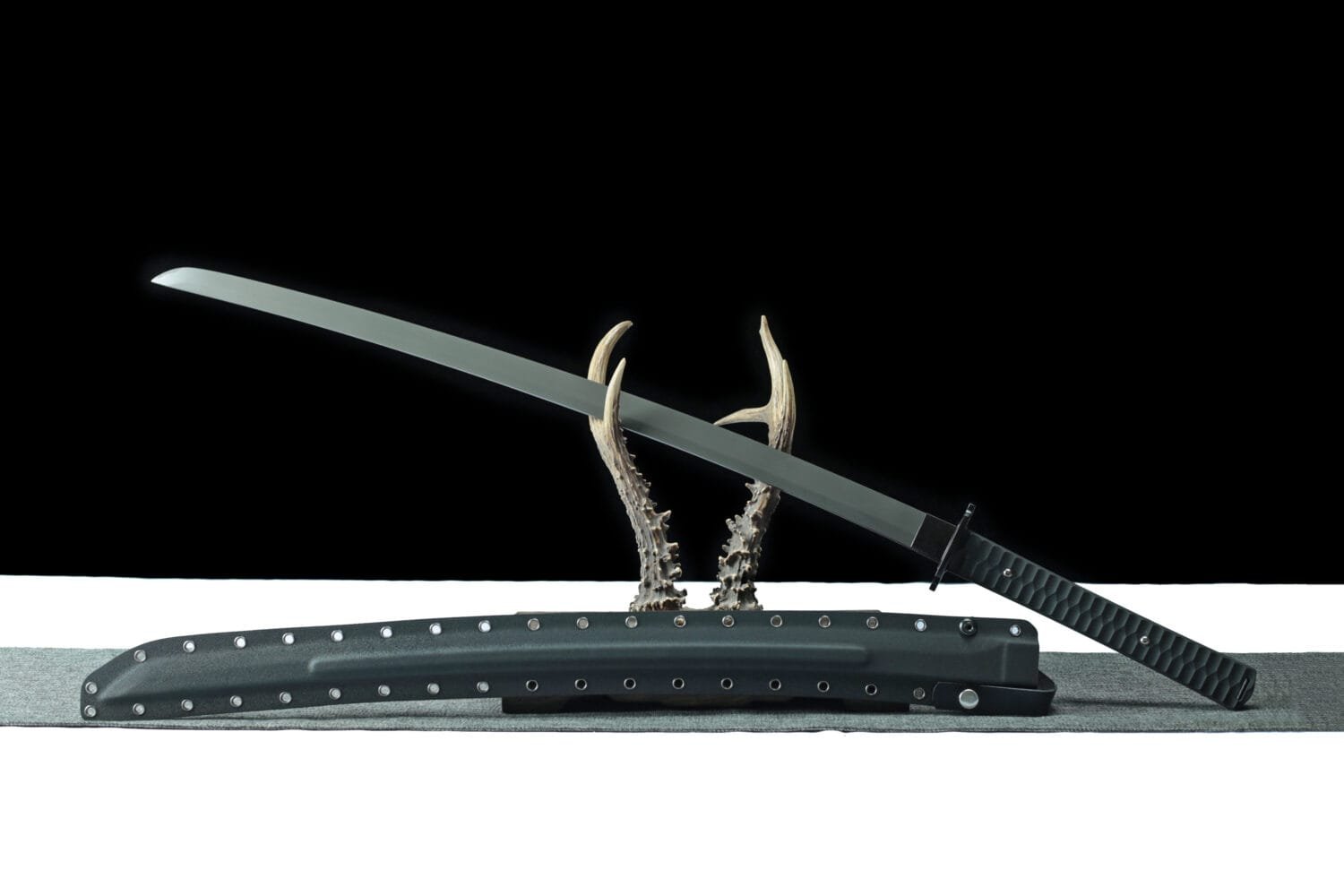 carbon steel titanium plated titanium plated-Tactical Katana with K-Saya