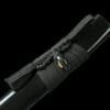 1060 Carbon Steel Katana - Handmade Japanese samurai sword with Black Lacquered Saya and Iron Fittings