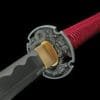 1060 Carbon Steel Katana - Handmade Japanese samurai sword-Wrapped Saya and Alloy Fittings