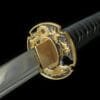1060 Carbon Steel Katana - Handmade Japanese samurai sword-Plated Dragon Tsuba and Alloy Fittings