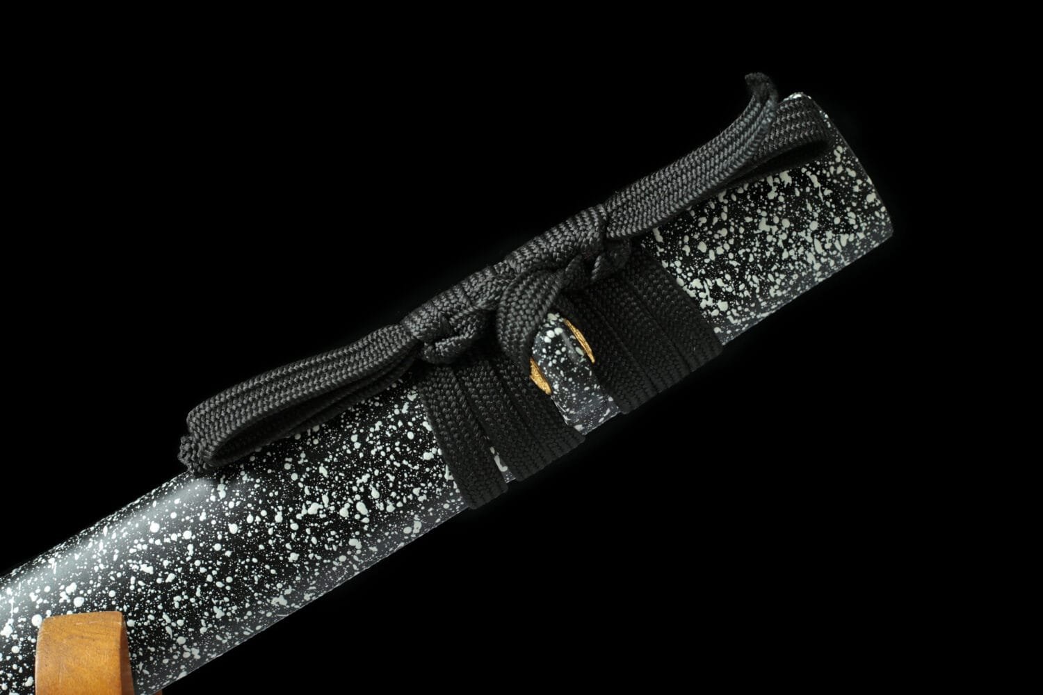 1060 Steel Katana - Handmade Japanese samurai sword with Blue Cord Handle and Iron Fittings