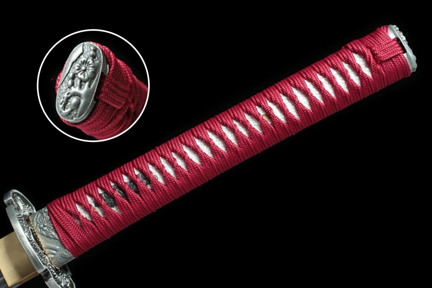 1060 Carbon Steel Katana - Handmade Japanese samurai sword-Wrapped Saya and Alloy Fittings