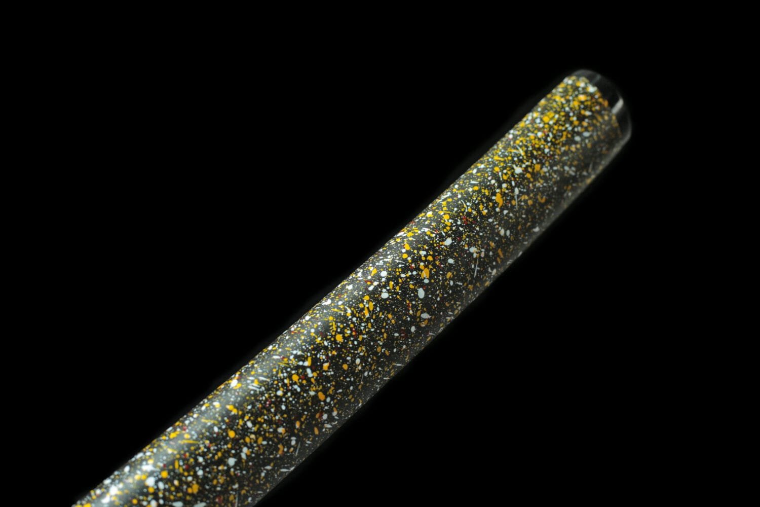 S7 Mirror Finish Katana - Handmade Japanese samurai sword with Green and Yellow Lacquered Saya and Copper Fittings