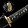 1095 Steel Katana - Handmade Japanese samurai sword with Floral Scabbard and Copper Fittings