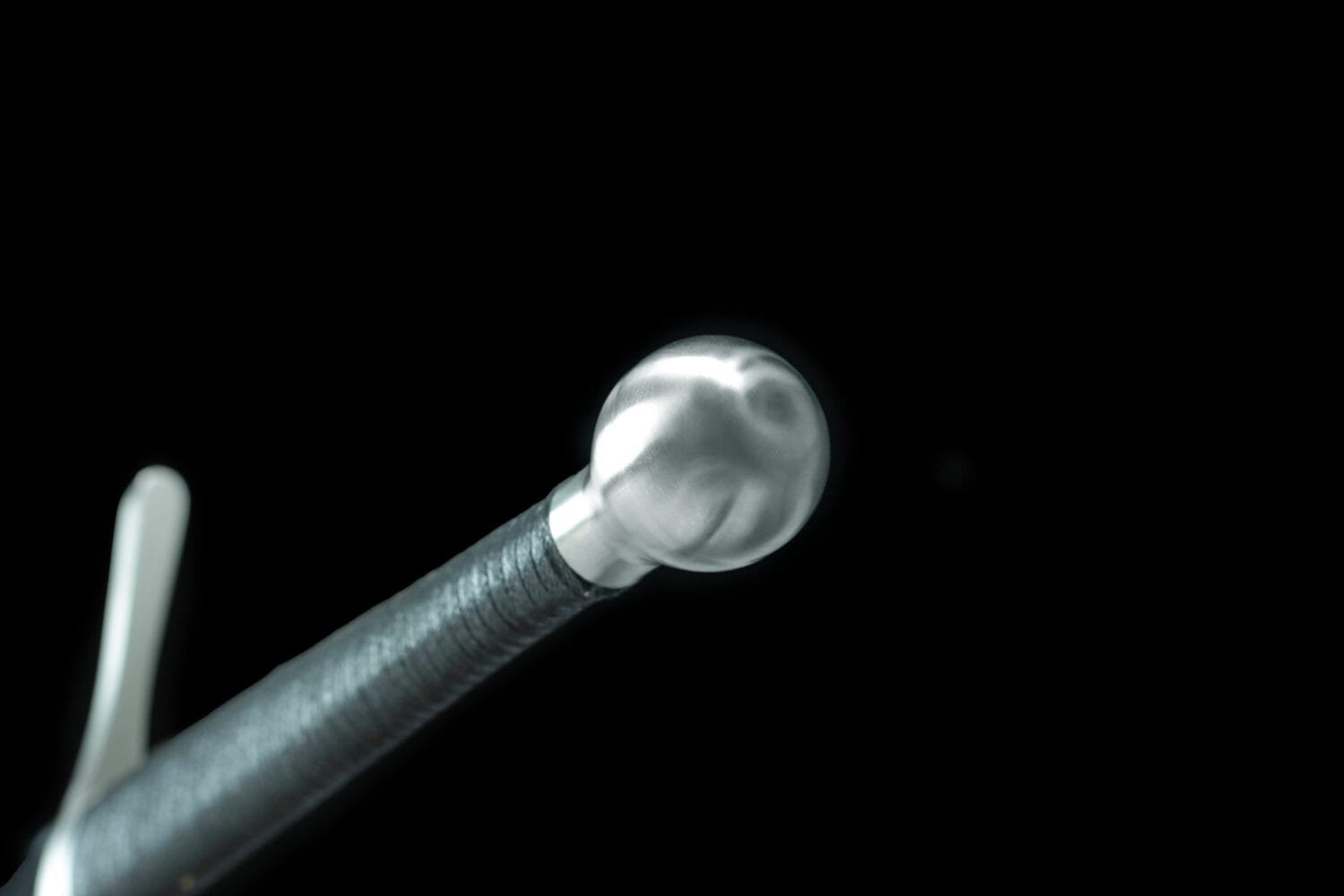 7 High Manganese Steel Katana - Handmade Japanese samurai sword with Ball-Shaped Pommel and Hand-Wrapped Black Cord Handle