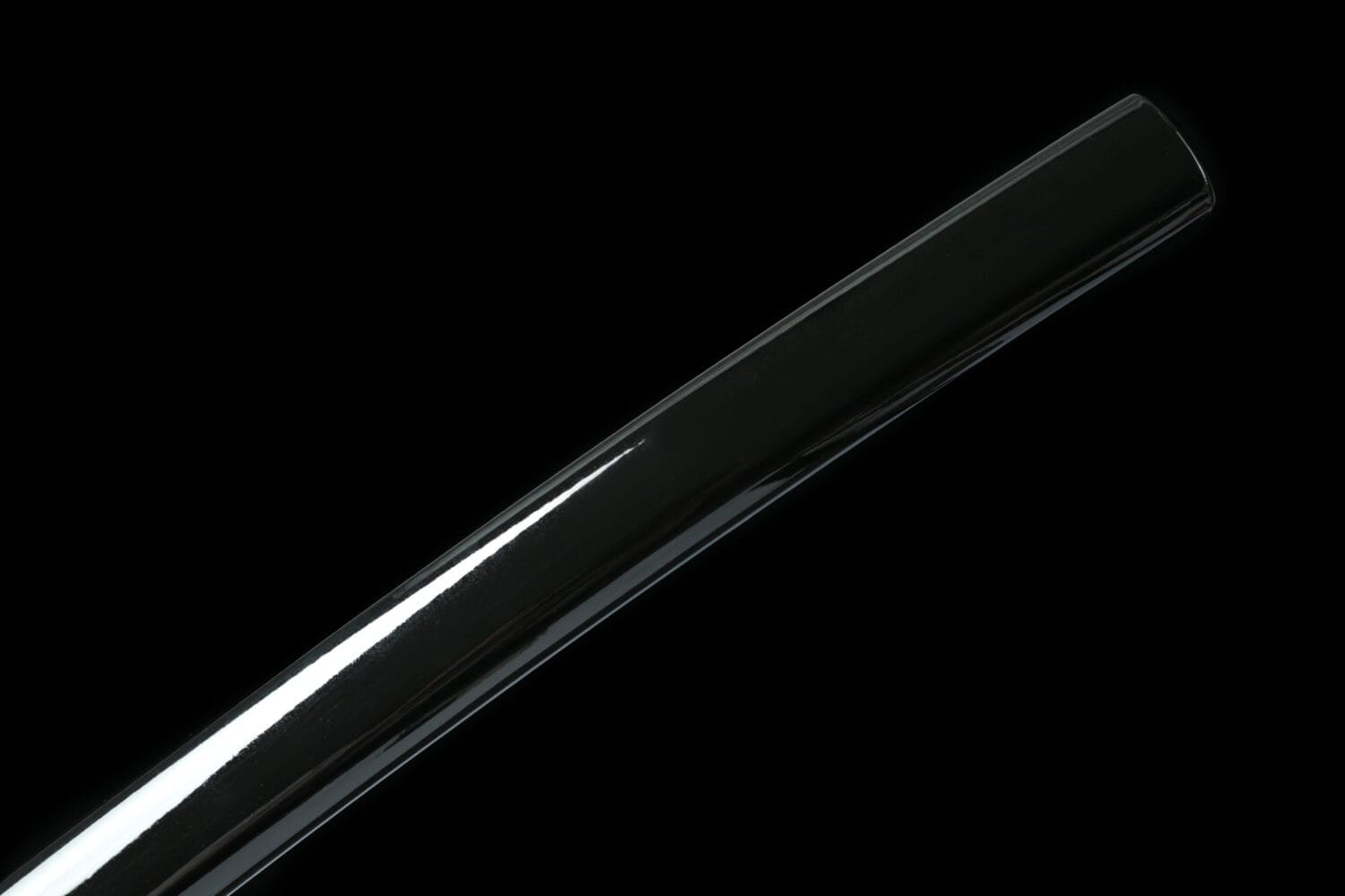 1060 Carbon Steel Katana - Handmade Japanese samurai sword with Black Lacquered Saya and Iron Fittings