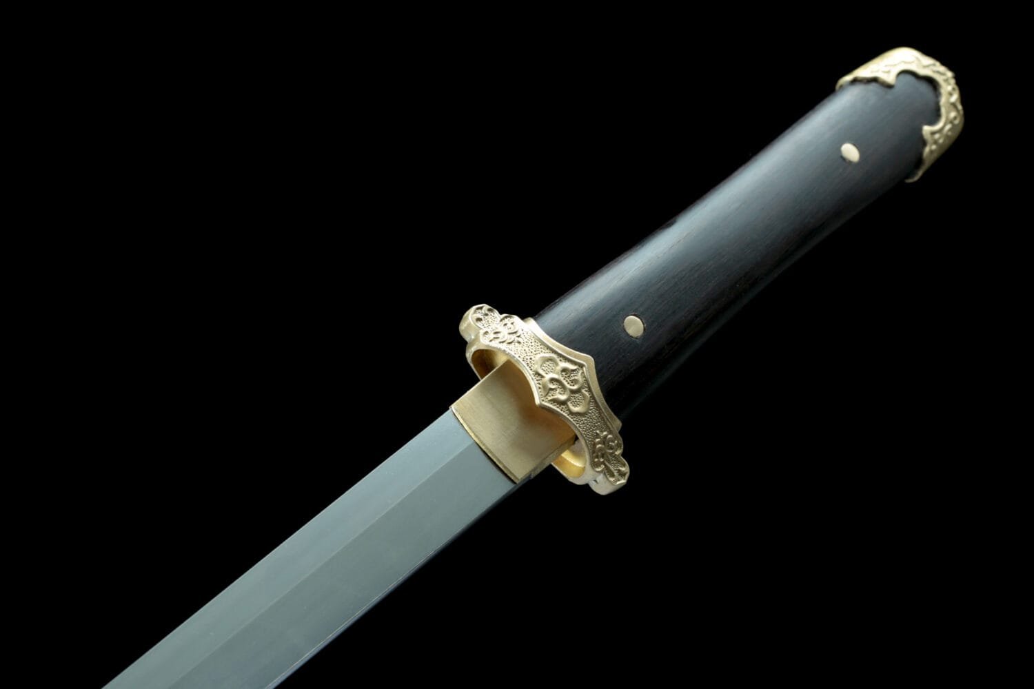 1095 steel Handcrafted Chinese Sabers With Black Scabbard