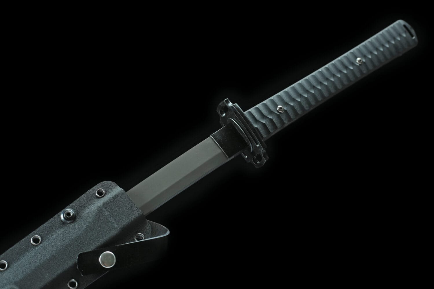 carbon steel titanium plated titanium plated-Tactical Katana with K-Saya