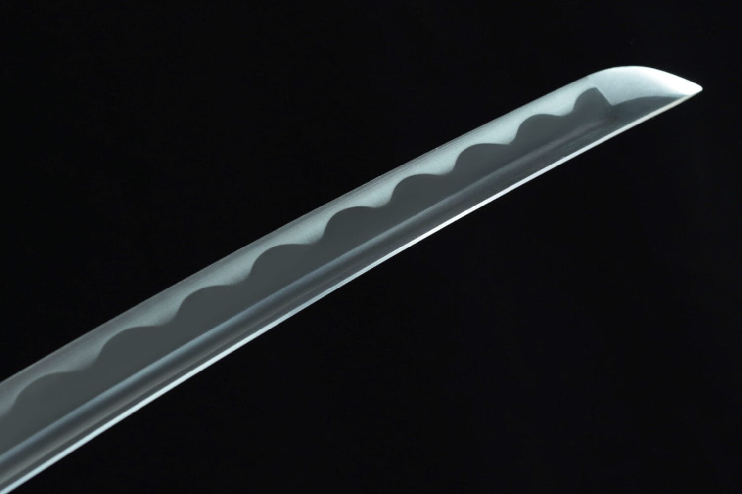 1060 Carbon Steel Katana - Handmade Japanese samurai sword with Black Lacquered Saya and Iron Fittings