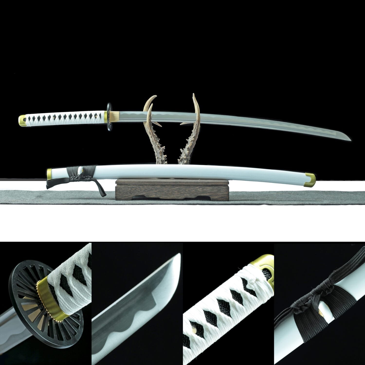 Authentic Japanese Katana - Red and Black Colors - 1095 Steel with Special Treatment