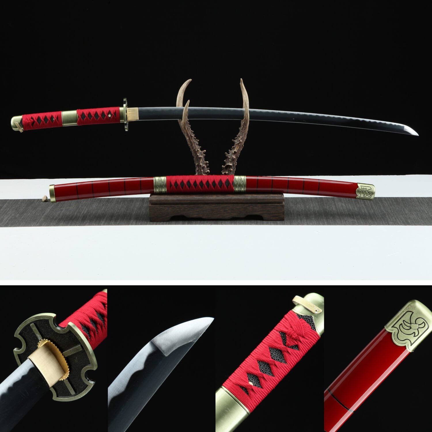 ‎One Piece- Roronoa Zoro Sandai Kitetsu Katana Samurai Sword Replica With 1060 steel