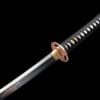 1095 Clay-tempered  Steel-Handmade Japanese samurai sword with Black scabbard and Purple Copper Fittings