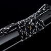 1095 Clay-tempered  Steel-Handmade Japanese samurai sword with Black scabbard and Purple Copper Fittings