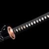 1095 Clay-tempered  Steel-Handmade Japanese samurai sword with Black scabbard and Purple Copper Fittings