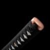 1095 Clay-tempered  Steel-Handmade Japanese samurai sword with Black scabbard and Purple Copper Fittings