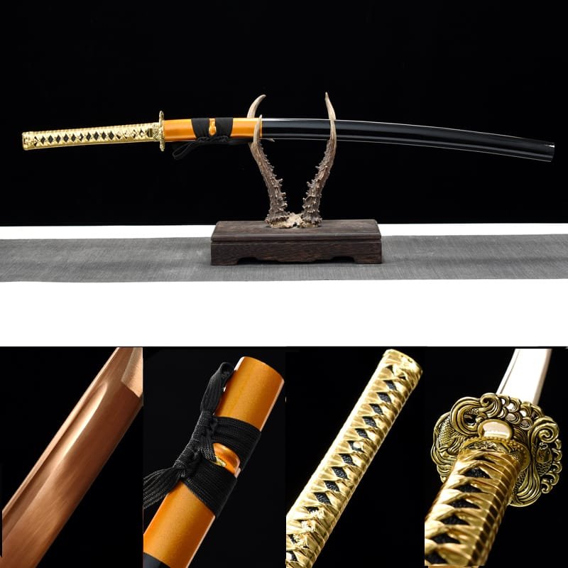 new_5 Handmade Japanese samurai sword -1095 steel- Goldfish