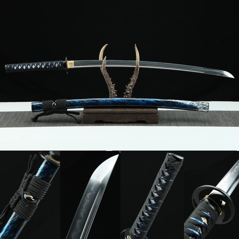 new_745 Handmade Japanese samurai sword- 1095 steel-Perak