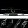 Damascus steel-Handmade Japanese Samurai sword - black Dragon's Scabbard