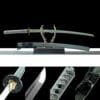 Handmade Japanese samurai sword -Damascus Steel - Aqua Silver Katana