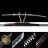 Handmade Japanese samurai sword -Crimson Veil -1060 steel-burgundy scabbard