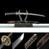 Handmade Japanese samurai sword -Damascus Steel- Waves of Shadow Wakizashi