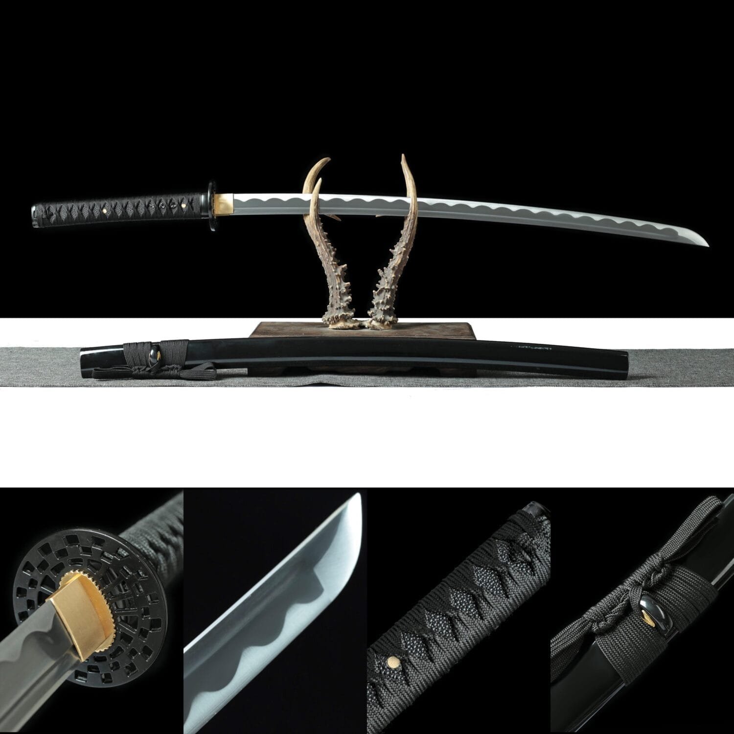 new_ABUIABACGAAgudiUtwYorZzXUjDAHDjAHA Handmade Japanese samurai sword - 1060 steel -Black Wave Katana