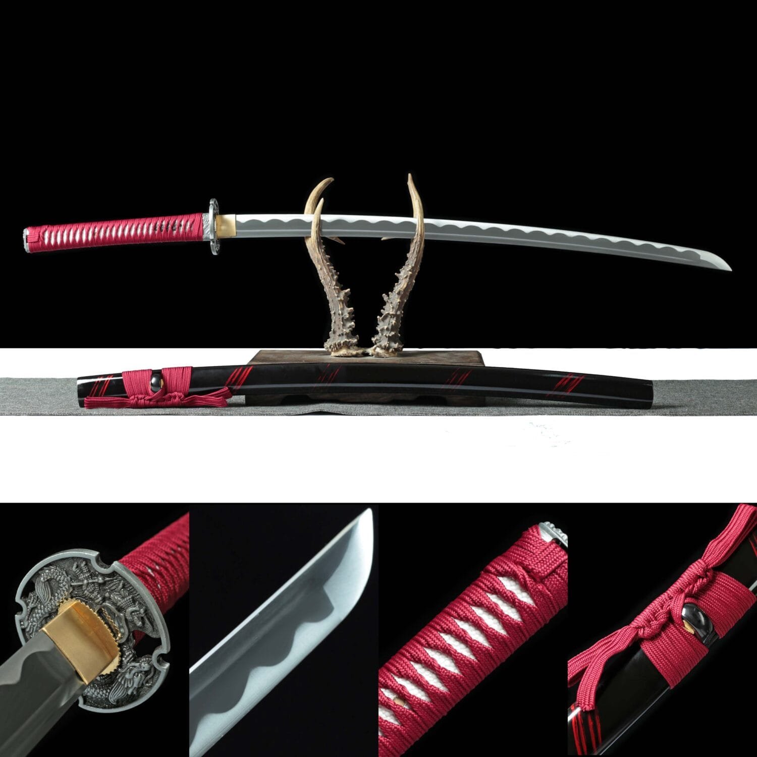 new_ABUIABACGAAgwtqUtwYopsexlAUwwBw4wBw Handmade Japanese samurai sword -1060 steel - black scabbard
