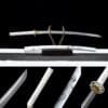 Handmade Japanese samurai sword- 1095 steel Folded Clay Tempered Steel With White Scabbard
