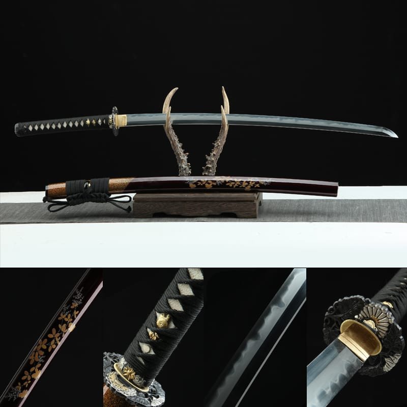 new_未标题-1 Handmade Japanese samurai sword - T10 - Orange Dragon