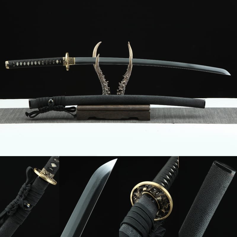 new_未标题-1 Handmade Japanese samurai sword- Baiyan pattern steel