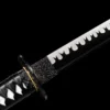 B65572A8-8B73-16FE-0BD4-0C27EEBC6A4F handmade Japanese katana with a black snowflake scabbard, made from 1095 steel