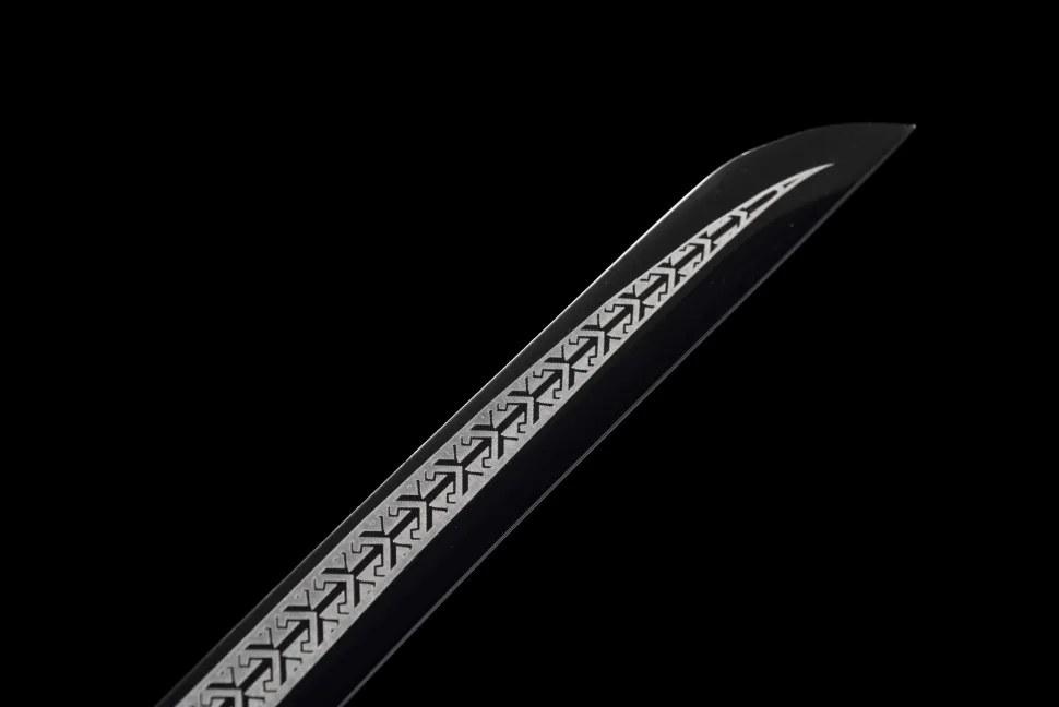 DM_20250116091305_004 A handmade Japanese katana with a blue snowflake scabbard, made from 1095 steel