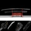 handmade Japanese katana with a black snowflake scabbard, made from 1095 steel handmade Japanese katana with a black snowflake scabbard, made from 1095 steel