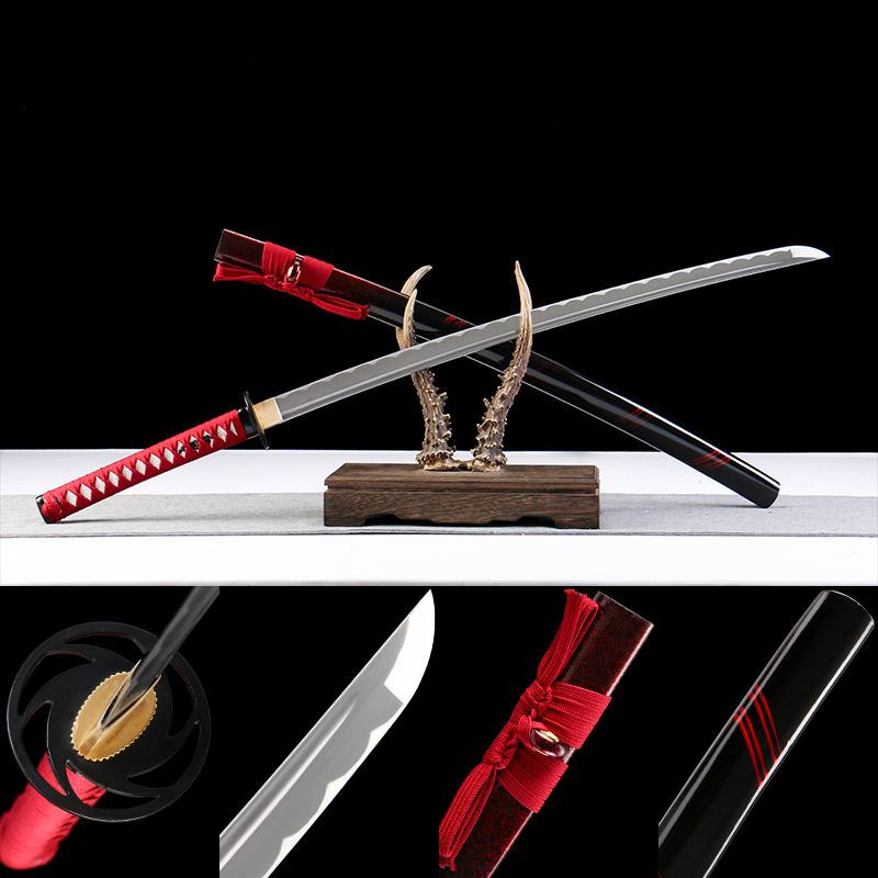 1060 steel-purely handmade Japanese samurai sword-Akagi