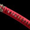 1065 Steel - Pure Hand-Forged Katana - Green Leather Scabbard - Zinc Alloy Fitting - Red - Shadow Rock