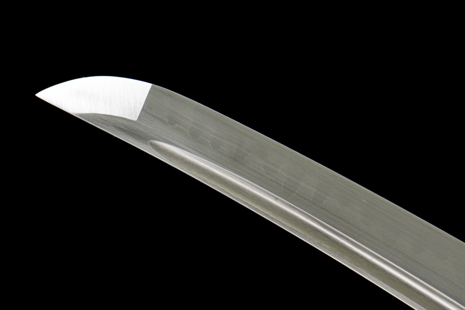 IMG_0120 T10 steel - pure hand-forged samurai sword - earth-covered burnt blade - green leather sheath - lingling