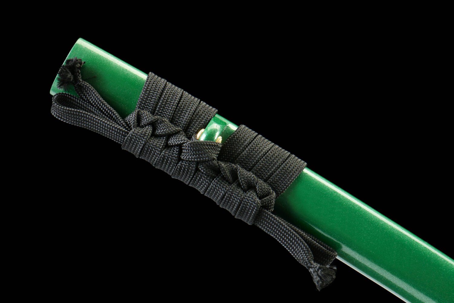1065 steel - pure handmade Japanese samurai sword - green leather sheath - Cuilang