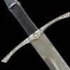 1060 steel - pure hand-forged samurai sword - solid wood sheath + genuine leather handle - half-hand sword