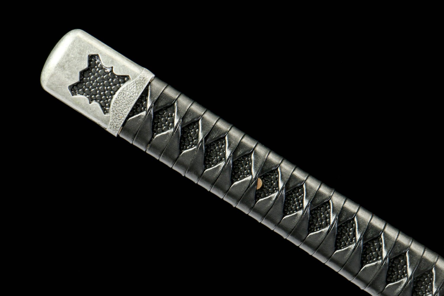 65Mn  Steel- - pure hand-forged samurai sword - green wood sheath material - zinc alloy fittings - silver black brown - lotus - immortal cut open the door