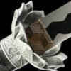 65Mn  Steel- - pure hand-forged samurai sword - green wood sheath material - zinc alloy fittings - silver black brown - lotus - immortal cut open the door
