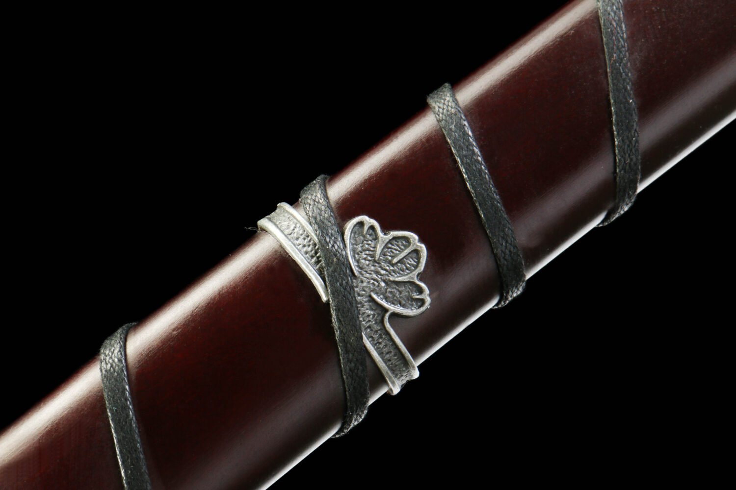 65Mn  Steel- - pure hand-forged samurai sword - green wood sheath material - zinc alloy fittings - silver black brown - lotus - immortal cut open the door