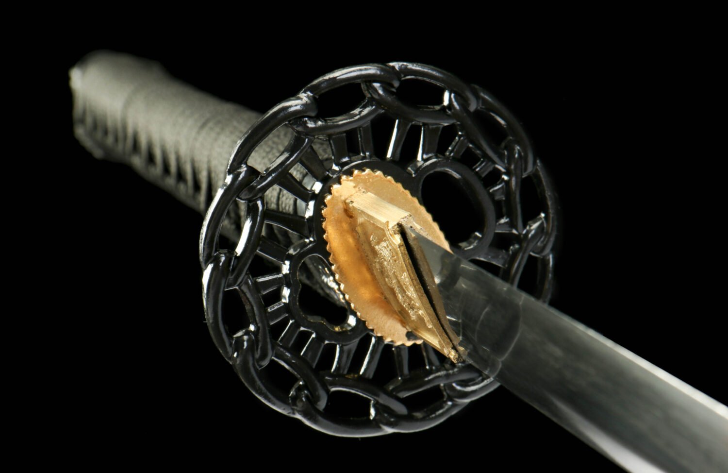 IMG_8386 65Mn  Steel-Purely Handmade Japanese Katana - Green Wood Scabbard - Zinc Alloy Fitting - Red and Black - Red Fantasy